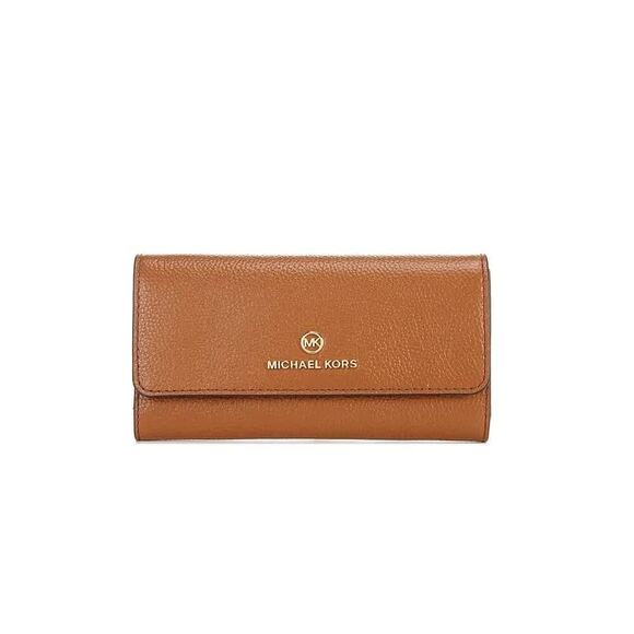 NWT Michael Kors Jet Set Charm Large Trifold Wallet – Luggage, One Size - Picture 1 of 2